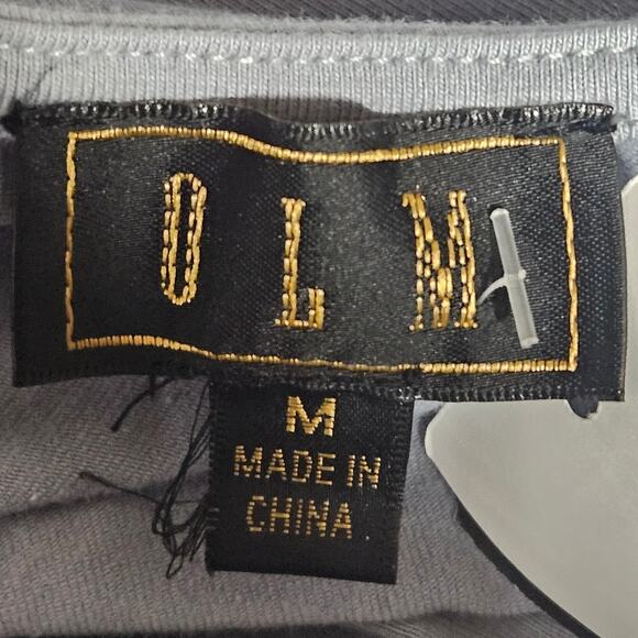 Gray Long Sleeve Cotton Blend Bodysuit Size Medium - Picture 3 of 4